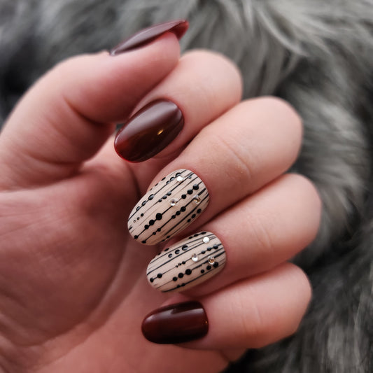 Press on Nails Deep Red