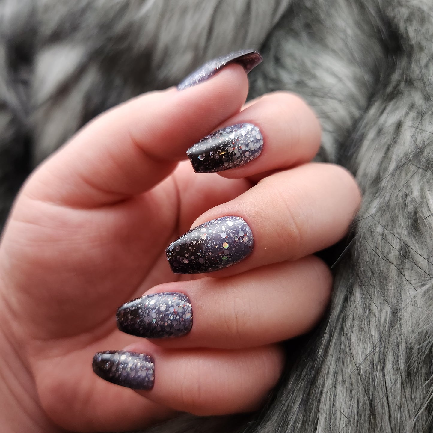 Press on Nails Thermo black Frost