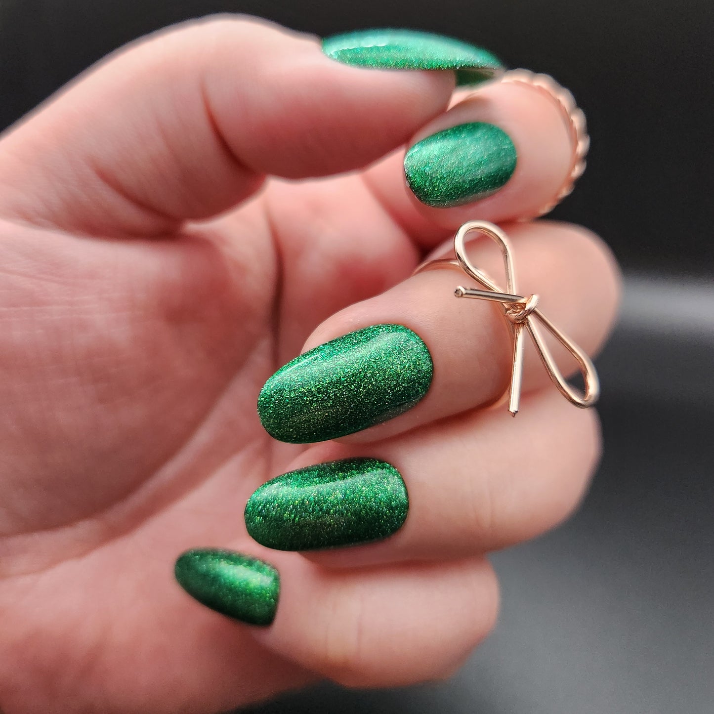 Press on Nails Green Glam