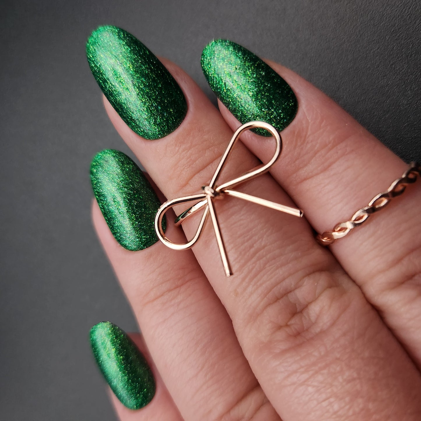 Press on Nails Green Glam