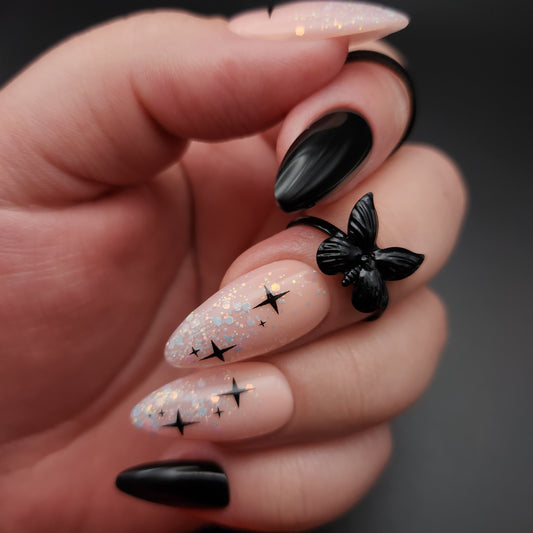 Press on Nails Black Star