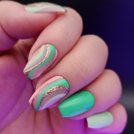 Press on Nails Pastel Swirls