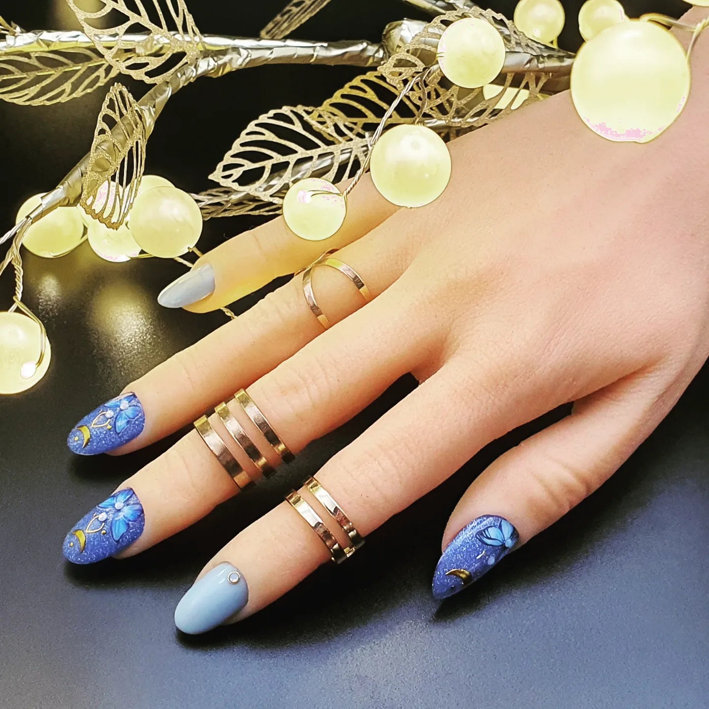 Press on Nails Thermo Butterfly