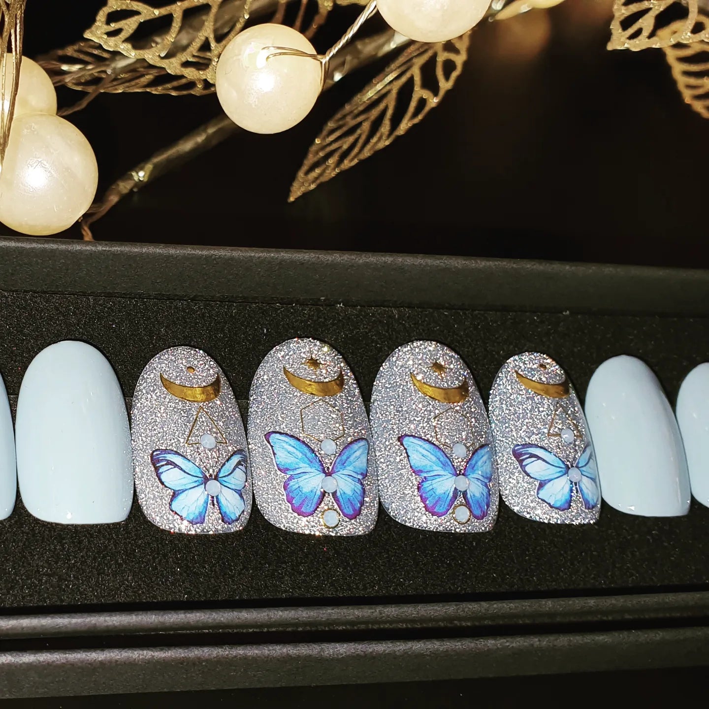 Press on Nails Thermo Butterfly