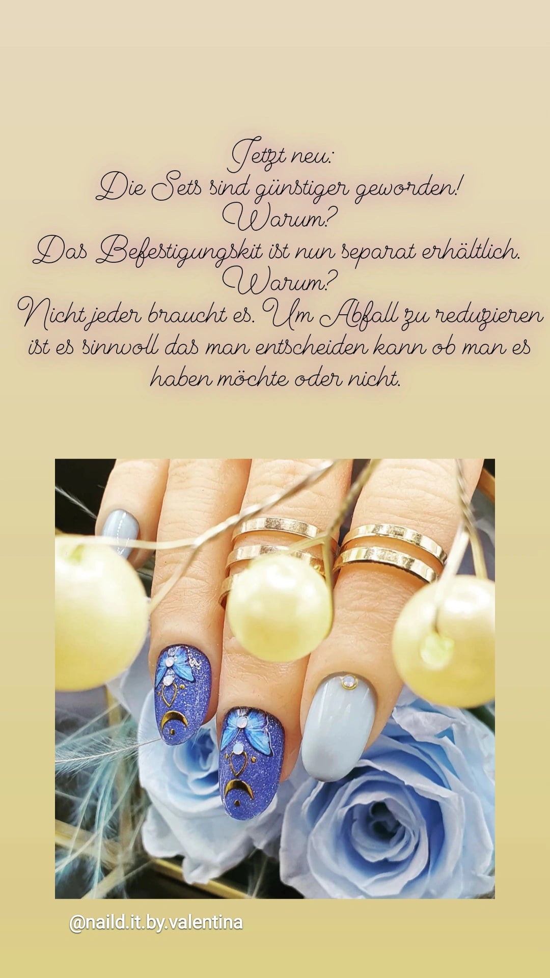 Press on Nails Thermo Butterfly